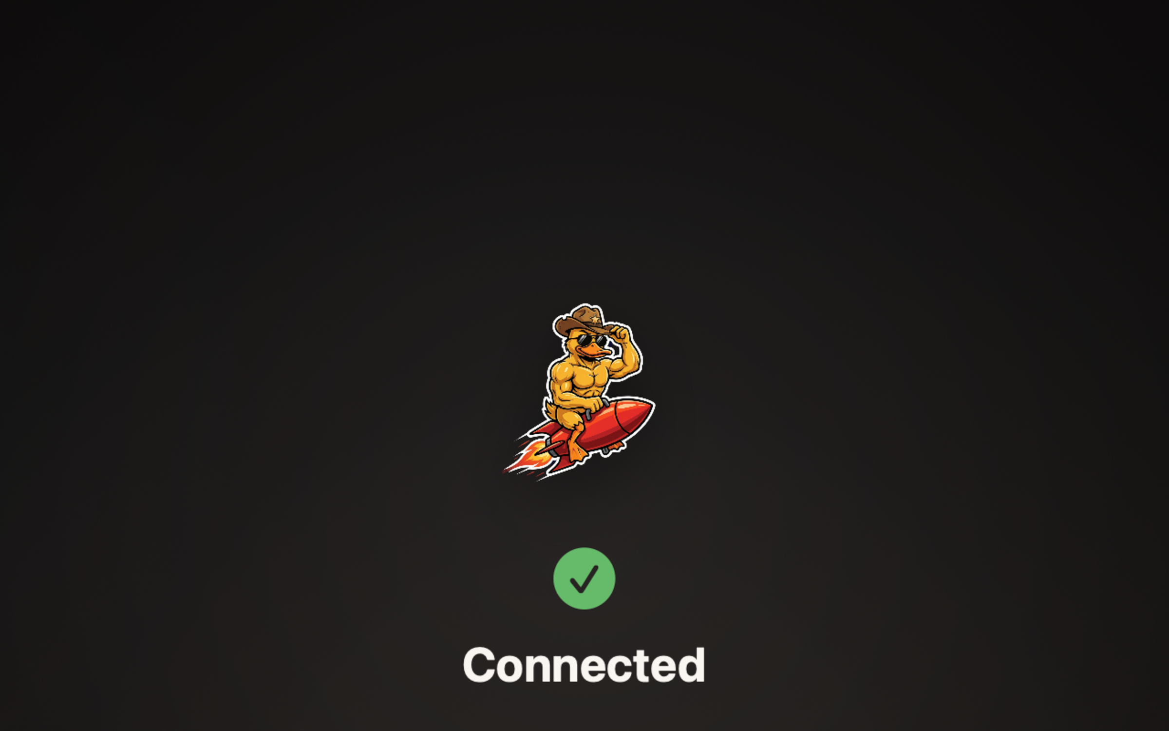 Conduck for Mac showing the green checkmark and Connected confirmation after pairing.